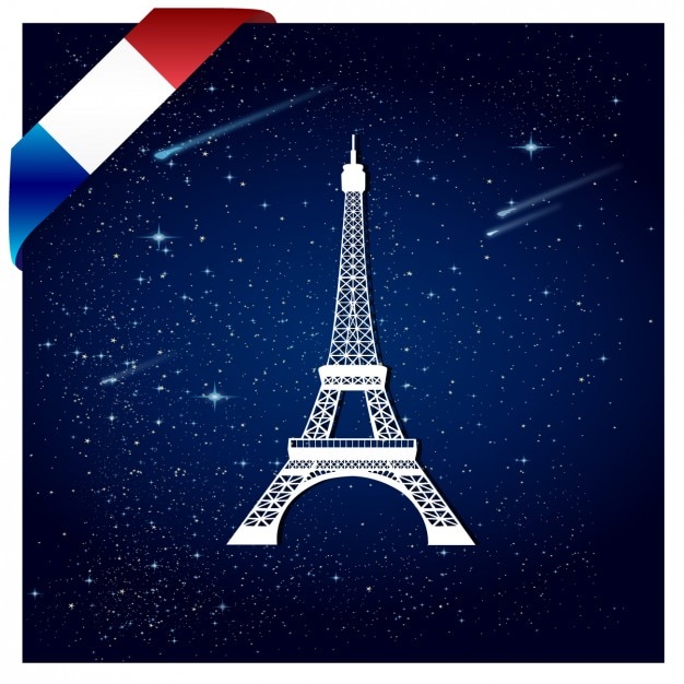 Vector gratuito fondo de francia con la torre eiffel
