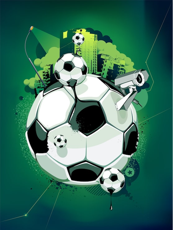 Vector gratuito fondo de fútbol dibujado a mano
