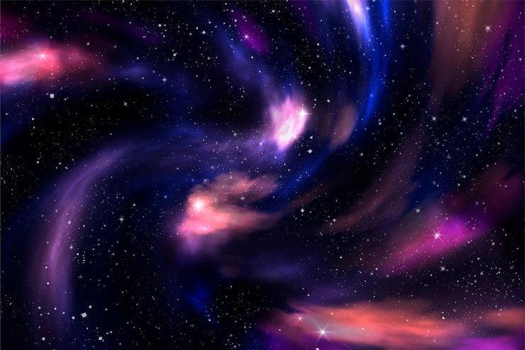 Vector gratuito fondo de galaxia acuarela pintada a mano