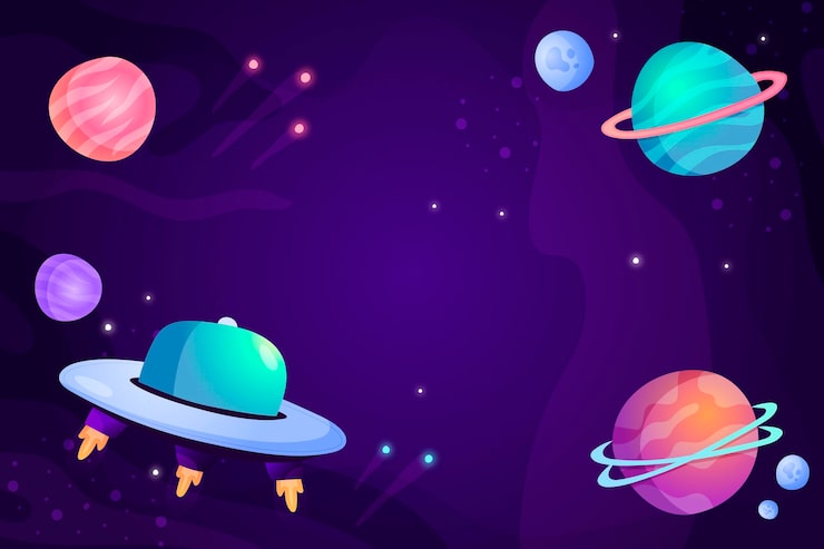 Vector gratuito fondo de galaxia de dibujos animados