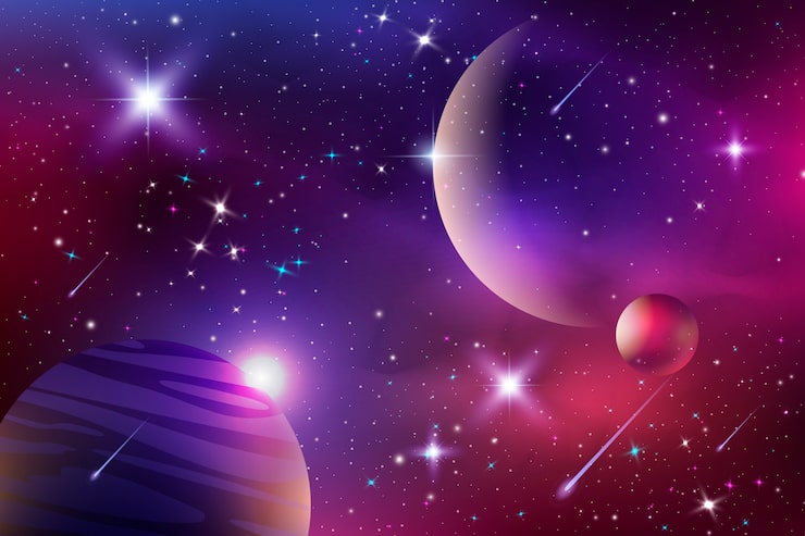 Vector gratuito el fondo de la galaxia en gradiente