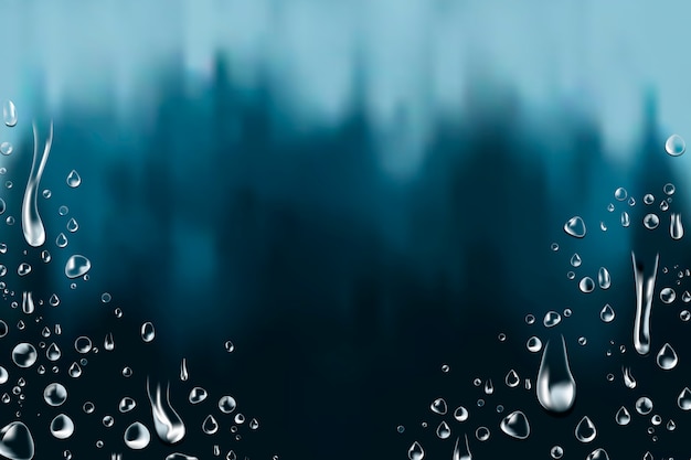 Vector gratuito el fondo de las gotas de agua