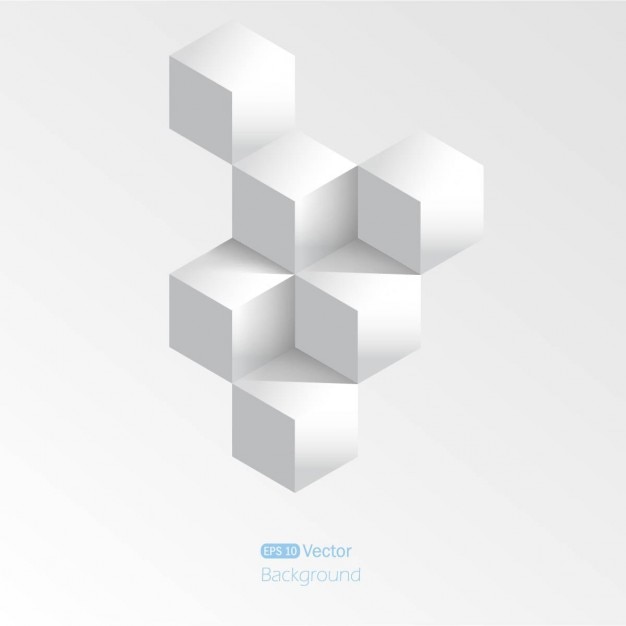 Vector gratuito fondo gris con cubos 3d