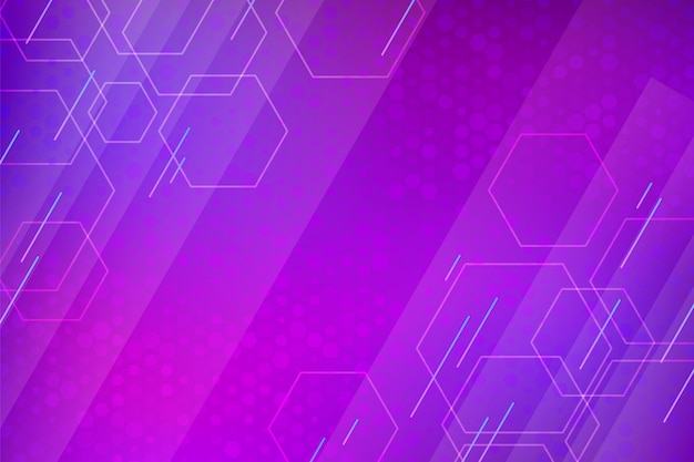 Vector gratuito fondo hexagonal púrpura con gradiente
