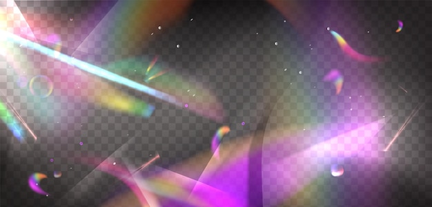 Vector gratuito fondo horizontal con efecto de llamarada de arco iris