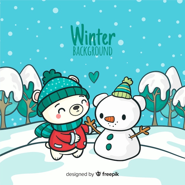 Vector gratuito fondo de invierno