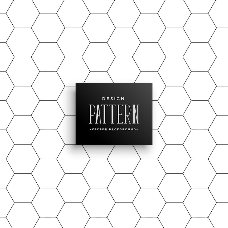 Vector gratuito fondo de línea mínima hexagonal