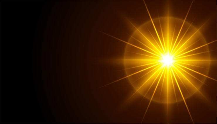Vector gratuito fondo negro con efecto de rayos de luz brillante