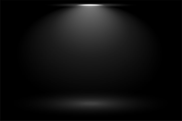 Vector gratuito fondo negro con luz de punto de enfoque