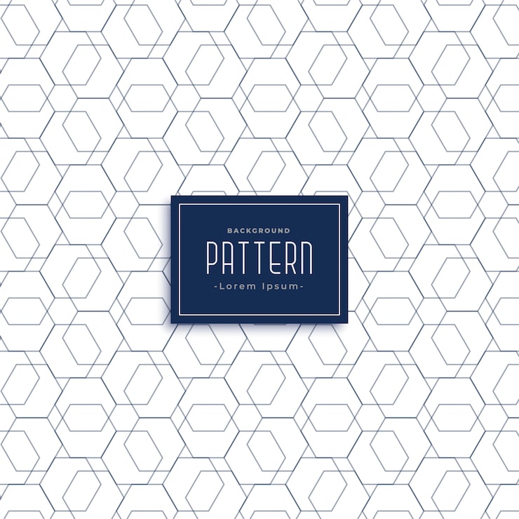Vector gratuito fondo de patrón geométrico línea hexagonal abstracto