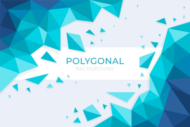 Vector gratuito fondo plano poligonal