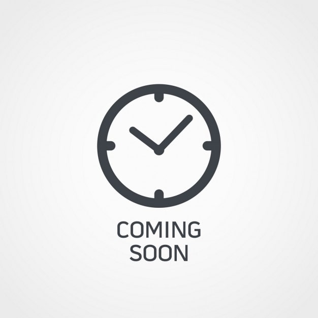 Vector gratuito fondo "proximamente" con un reloj