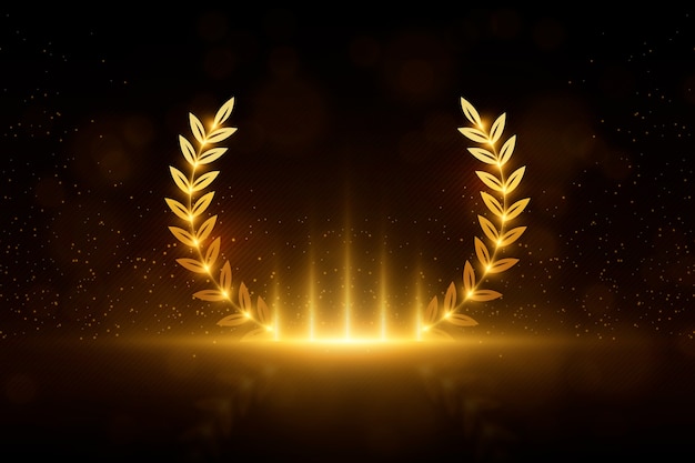 Vector gratuito el fondo realista de los premios de cine de los oscars.