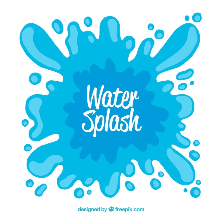Vector gratuito fondo de salpicaduras de agua en estilo plano