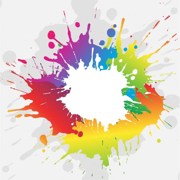 Vector gratuito fondo de salpicaduras de pintura de colores
