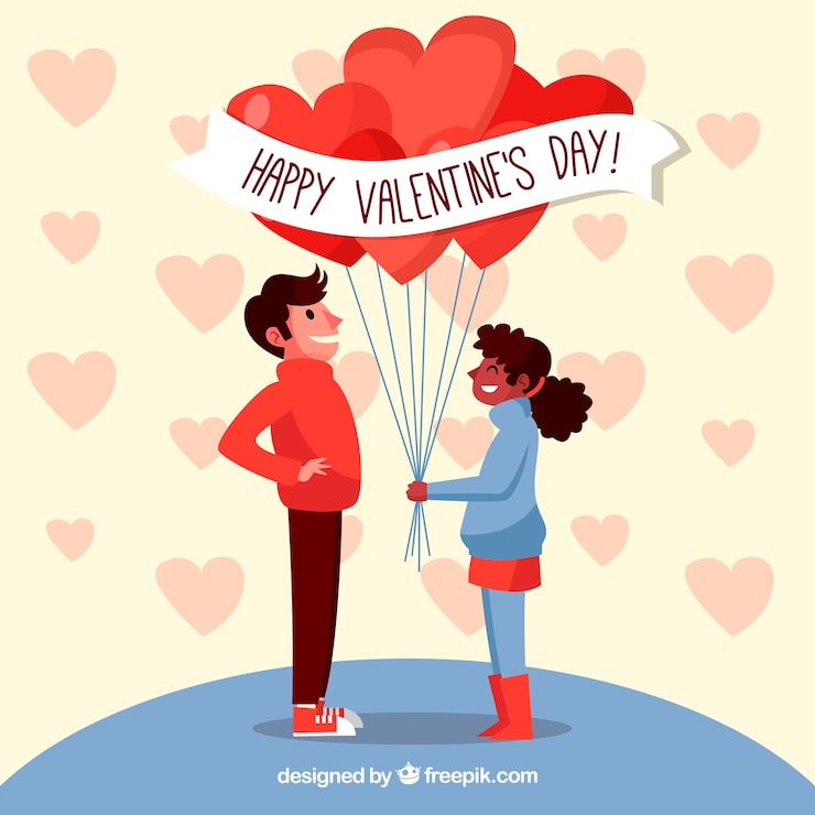 Vector gratuito fondo de san valentín dibujado a mano