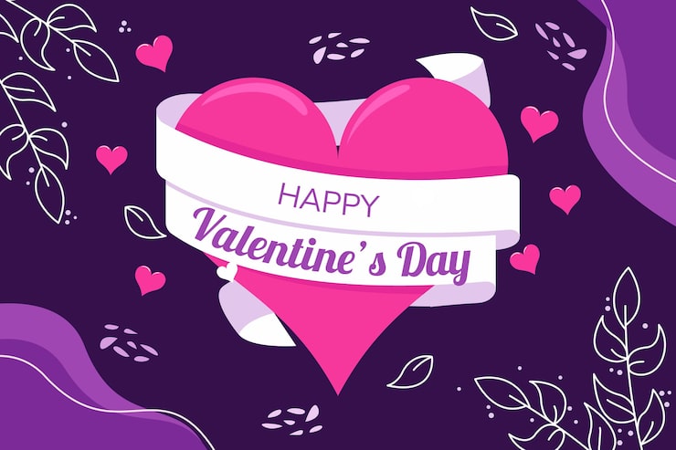 Vector gratuito fondo de san valentín plano