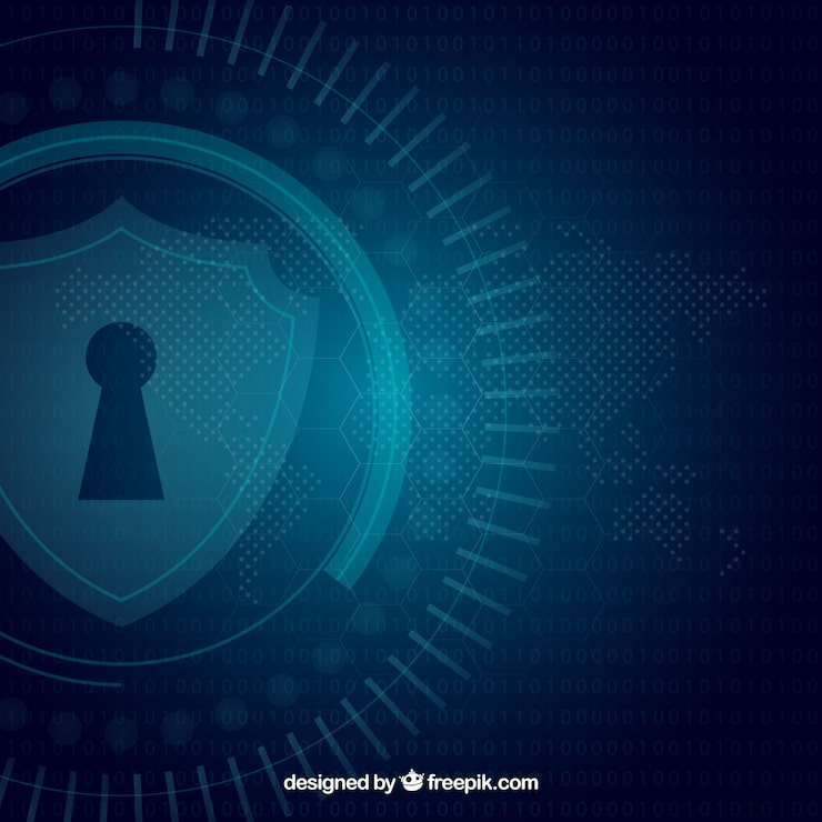 Vector gratuito fondo de seguridad azul oscuro