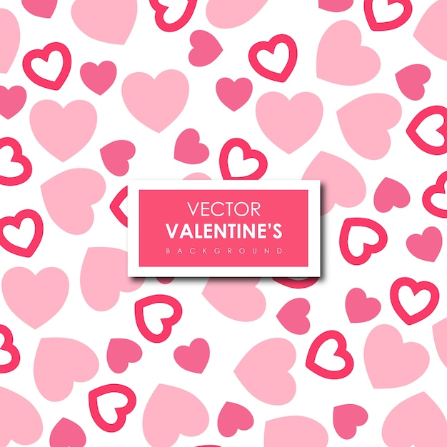 Vector gratuito fondo simple de corazones de san valentín vector