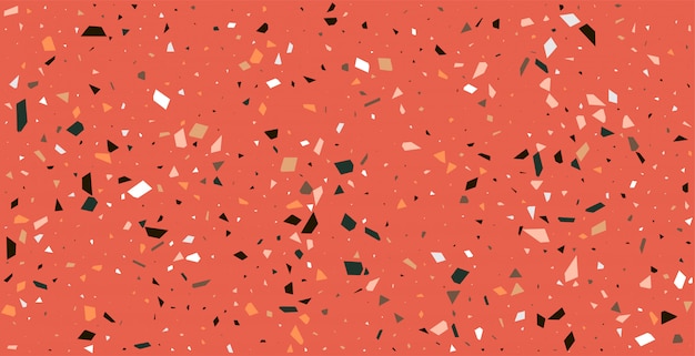 Vector gratuito fondo de textura de suelo de terrazo rojo claasic