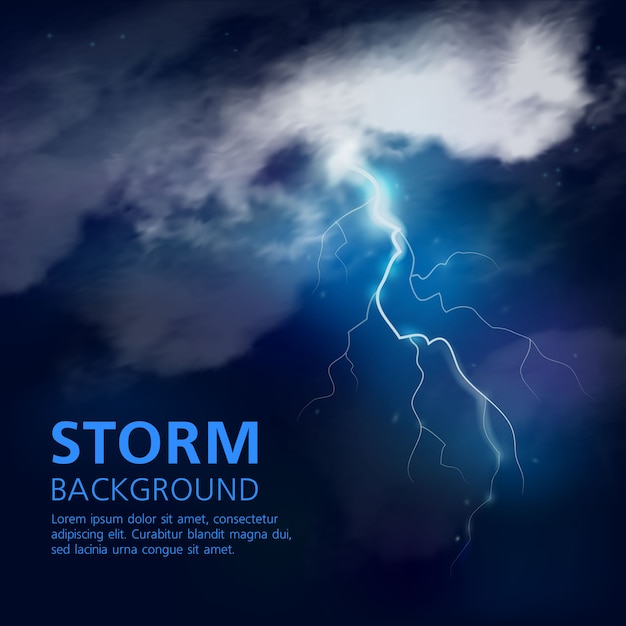 Vector gratuito fondo de tormenta nocturna
