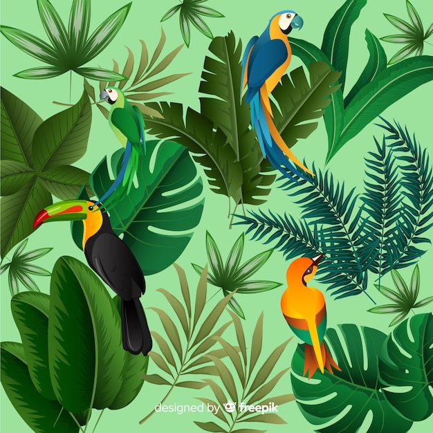 Vector gratuito fondo tropical