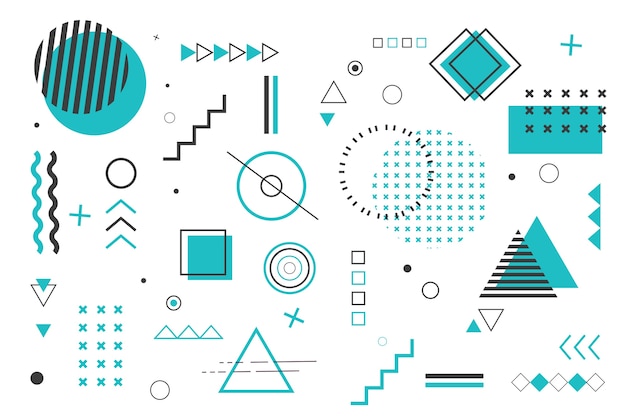 Vector gratuito forma geométrica de fondo en el diseño plano