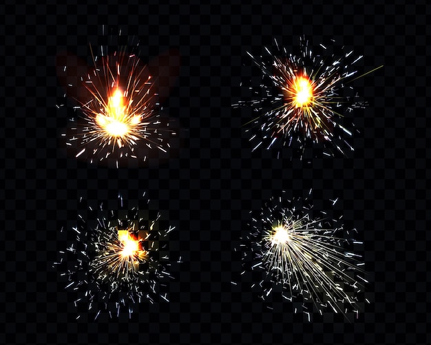 Vector gratuito fuego de chispas