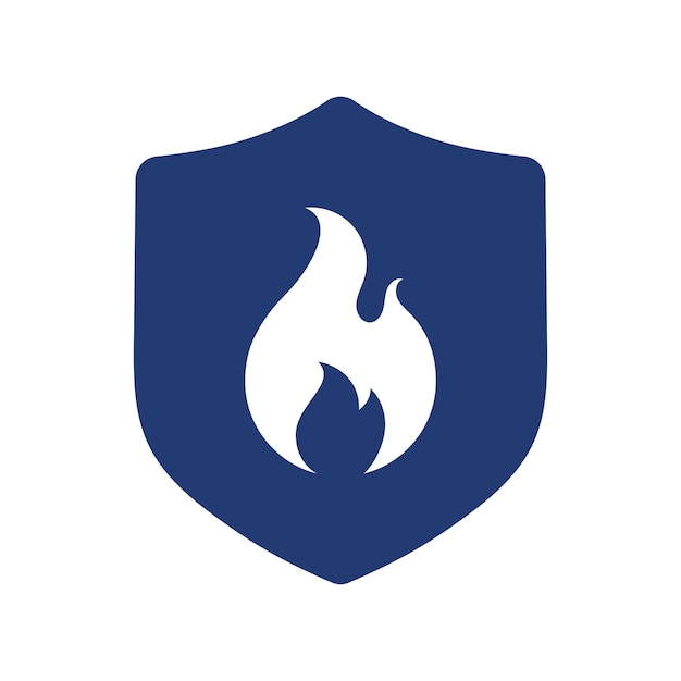 Vector gratuito fuego en el escudo