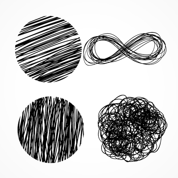 Vector gratuito garabatos de tinta