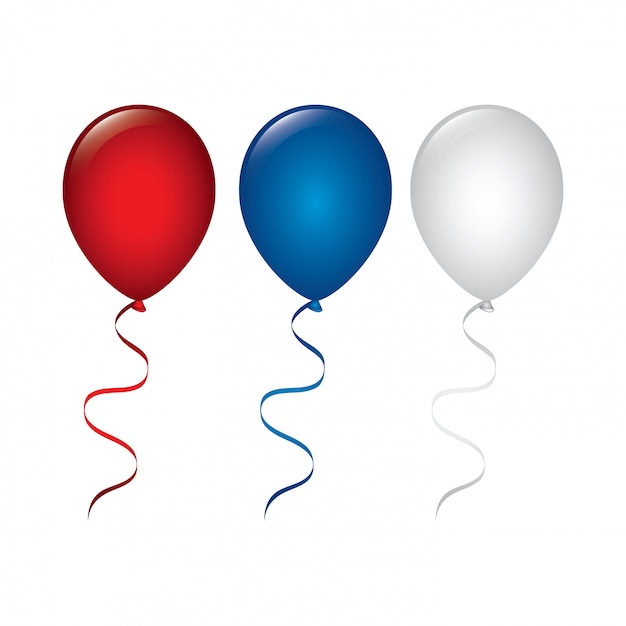 Vector gratuito globos en colores usa