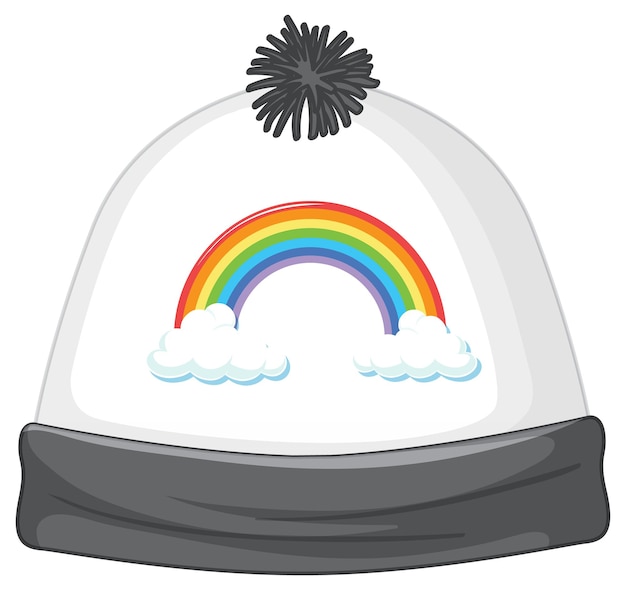 Vector gratuito gorro con estampado de arcoíris