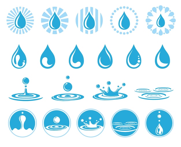 Vector gratuito gotas de agua en blanco