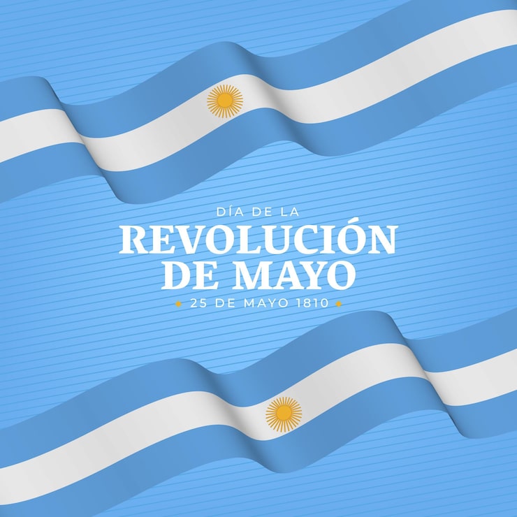 Vector gratuito gradiente argentino dia de la revolucion de mayo ilustración