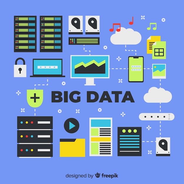 Vector gratuito grandes datos