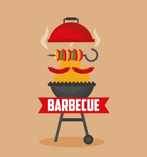 Vector gratuito grill para barbacoas