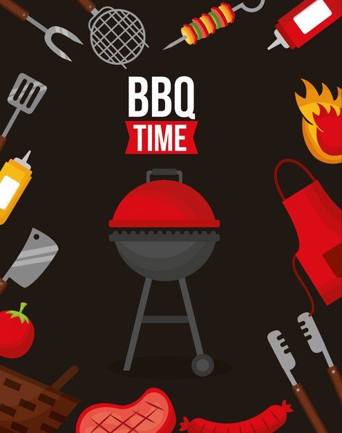 Vector gratuito grill para barbacoas