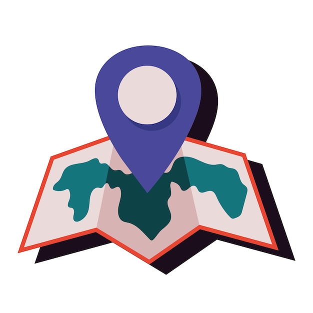 Vector gratuito guía de mapas en papel
