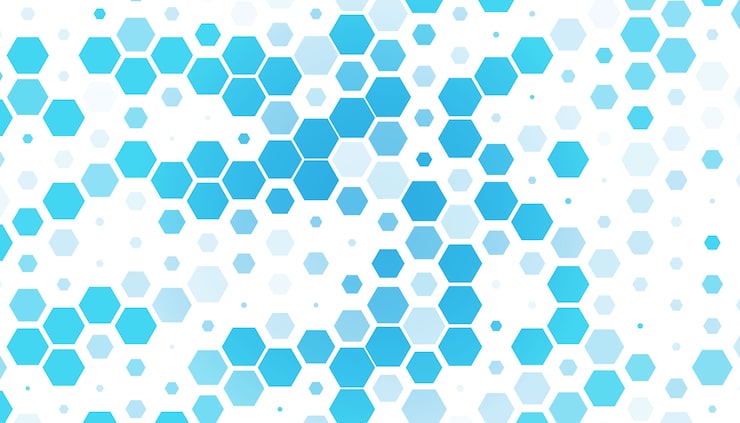 Vector gratuito hexágono azul claro