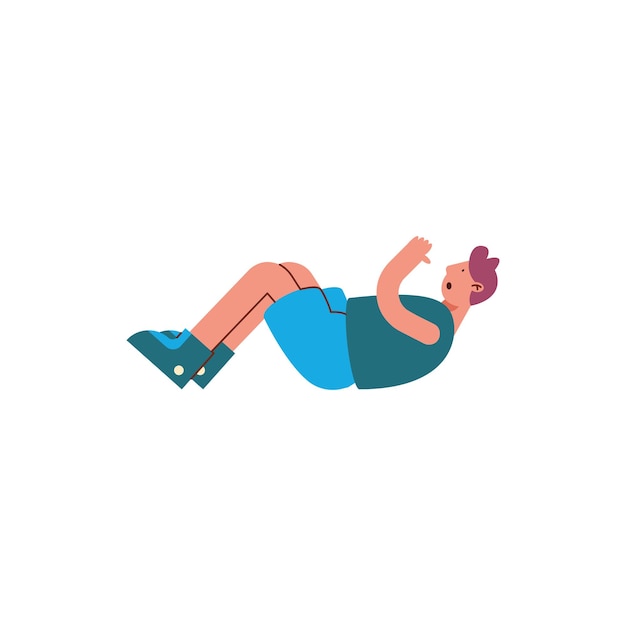 Vector gratuito hombre practicando ejercicio