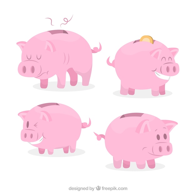 Vector gratuito huchas de cerdo