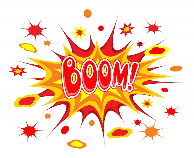 Vector gratuito icono de comics boom