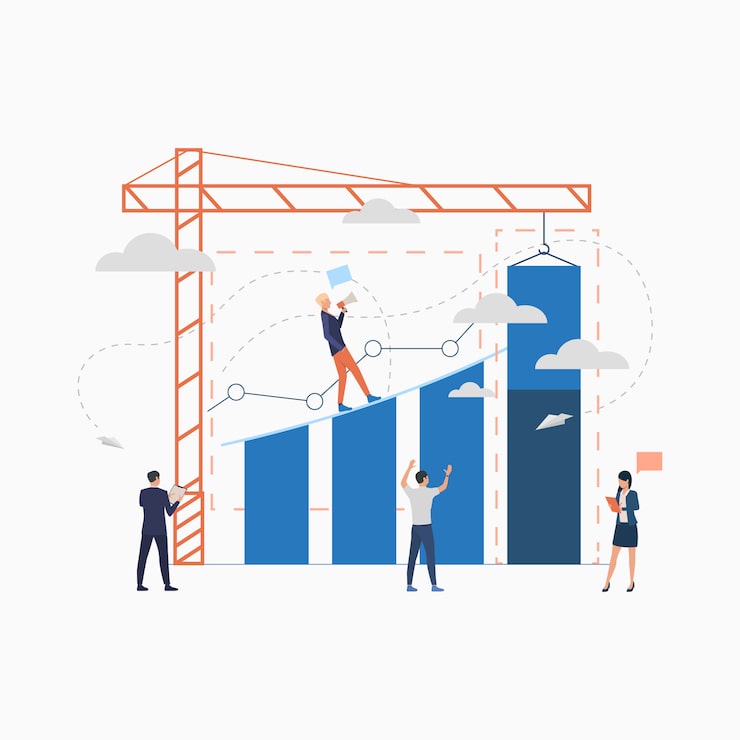 Vector gratuito icono plano de inversión de construcción