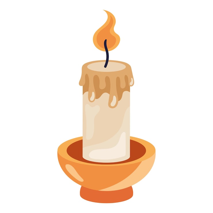 Vector gratuito el icono de la vela ardiente
