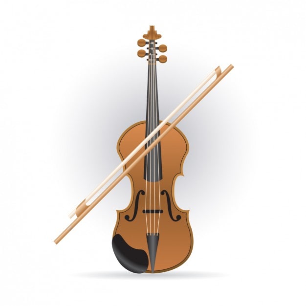 Vector gratuito icono de violín y arco