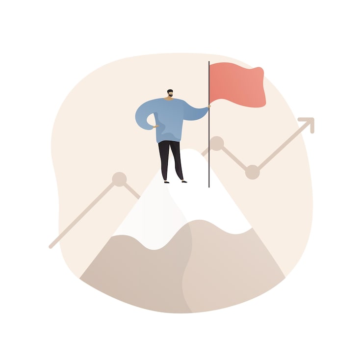 Vector gratuito ilustración abstracta de liderazgo en estilo plano