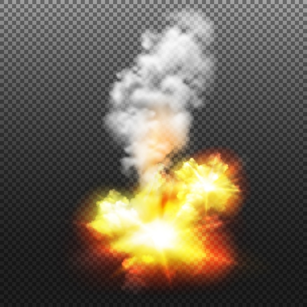 Vector gratuito ilustración aislada de explosión
