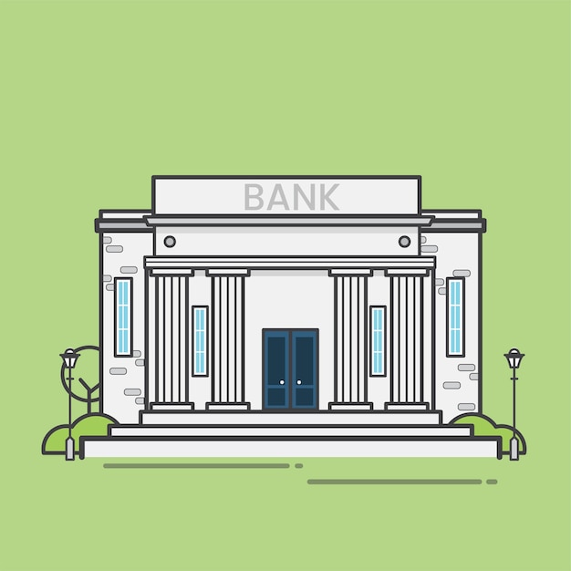 Vector gratuito ilustración del banco