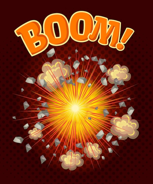 Vector gratuito ilustración de big cool explosion