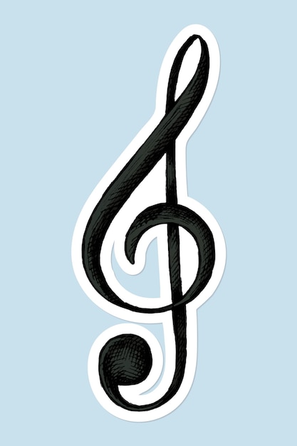 Vector gratuito ilustración de clave de sol